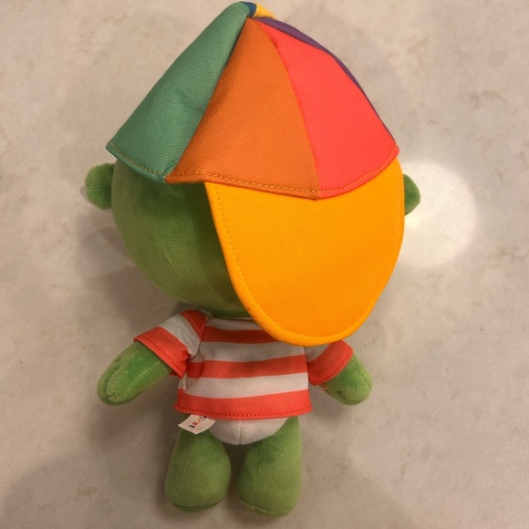 Baby First Tv Interactive Plush Goo goo Gaga Green With Colorful Hat Rare Htf - Picture 4 of 4